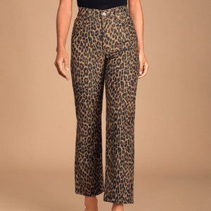 Levi's Leopard Ribcage Straight Corduroy Jeans